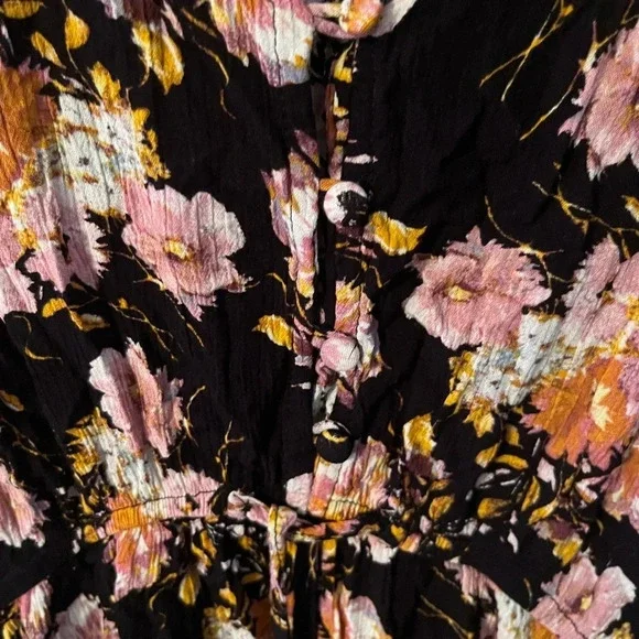 Kori America Floral dress Long Sleeve black size Medium - Picture 4 of 4